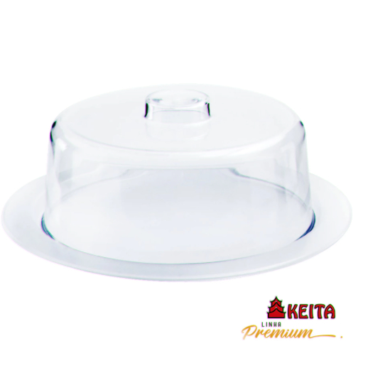 OFERTA Porta Bolo Cristal Linha Premium Transparente KEITA