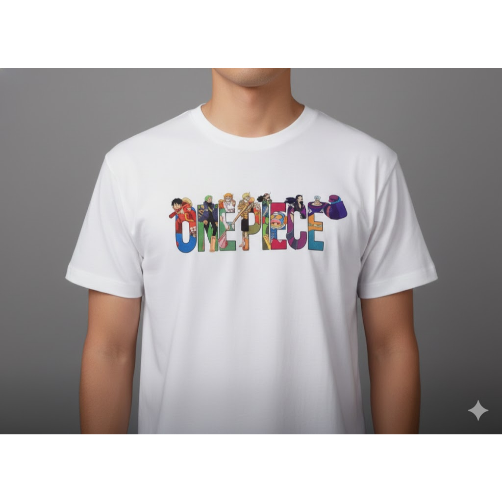 Camiseta Estampada Unissex One Piece Manga 100% Algodão Personalizada Personagens Em Alta