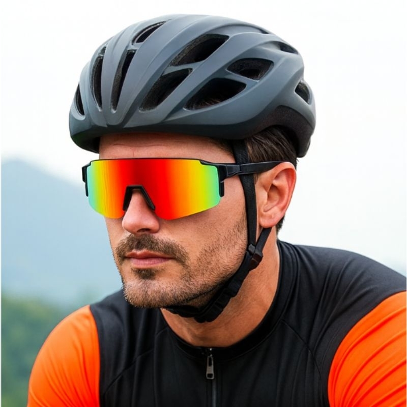 Óculos de Sol Esportivo UV400 Unissex para Bike e Corrida em Oferta na Shopee