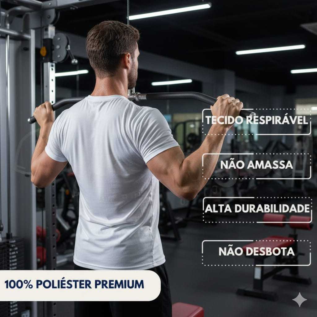 Kit 2 Camisetas Masculina Dry Fit Básica Anti Suor Lisa Academia Treino Esporte Corrida Lazer