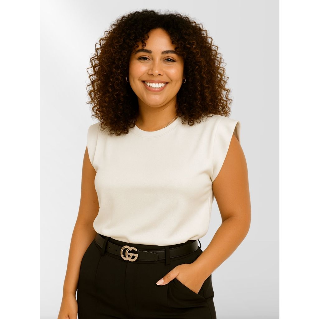 Blusas Femininas Plus Size Muscle Tee Gola Redonda Roupas Feminina 100% Algodão Premium - J00 em Oferta na Shopee