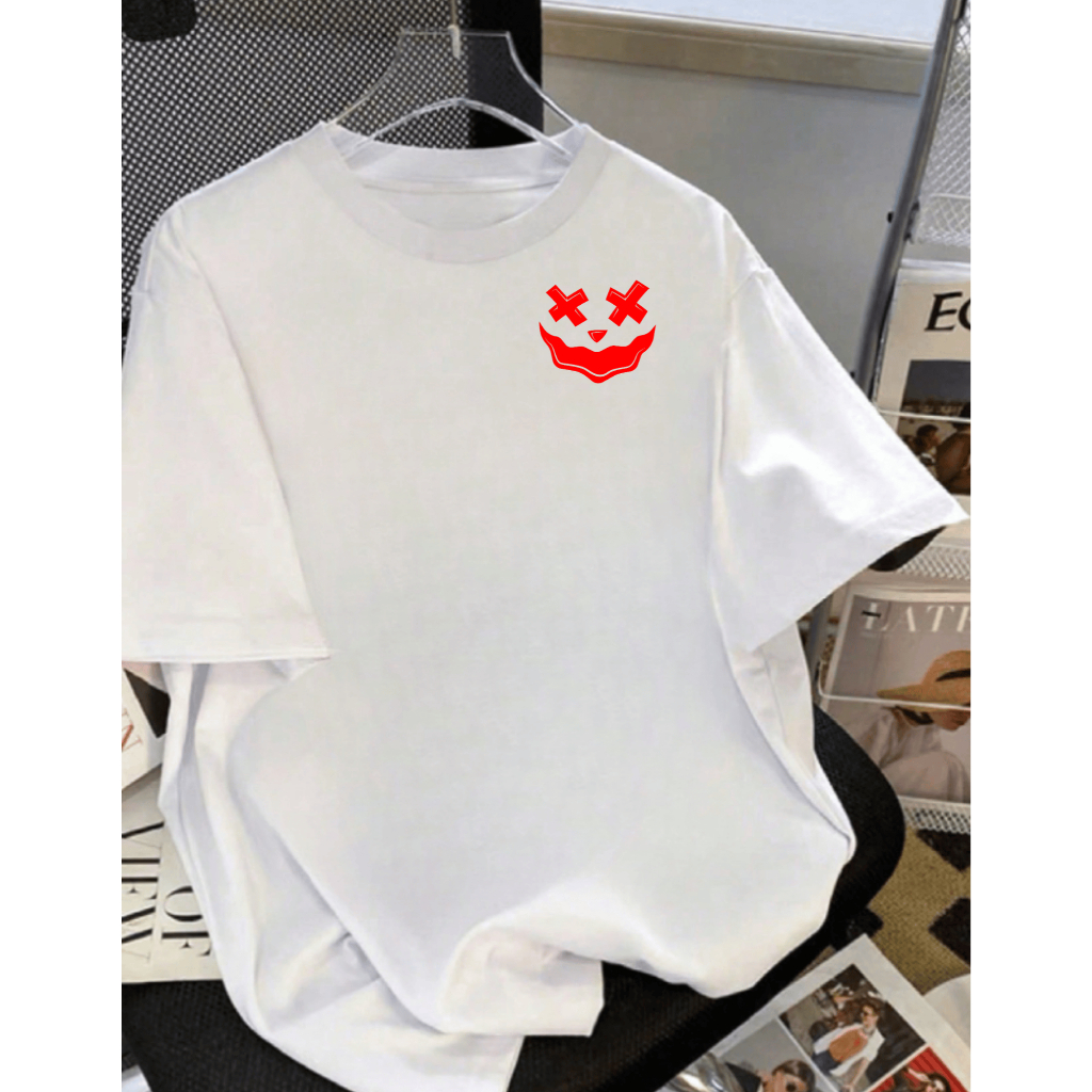 Camiseta Oversized Streetwear Despojada Vermelho Blusa Personalizada