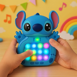 Brinquedo Infantil Educativo Criança Pop It Interativo Antiestresse Musica Luz Stitch Barato em Oferta na Shopee