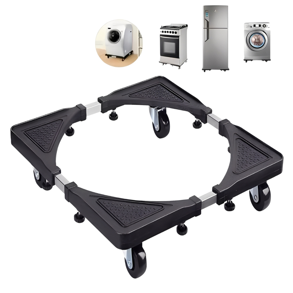 Suporte Com Rodinhas Ajustável Base Para Móveis E Eletrodomésticos Maquina de Lavar Geladeira Fogão