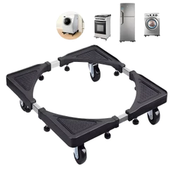 Suporte Com Rodinhas Ajustável Base Para Móveis E Eletrodomésticos Maquina de Lavar Geladeira Fogão