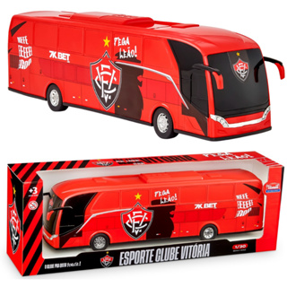 Miniatura Réplica Ônibus Brinquedo Coleção Time Vitória Futebol Clube Oficial  Leão Da Barra em Oferta na Shopee