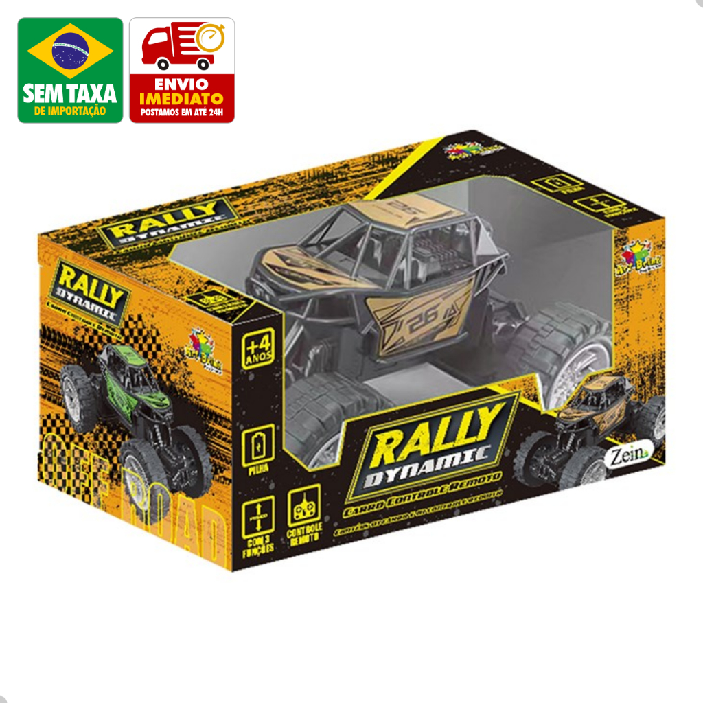 Carrinho Controle Remoto Rally 1:24 3 Funções Off Road Infantil Escolha a Cor
