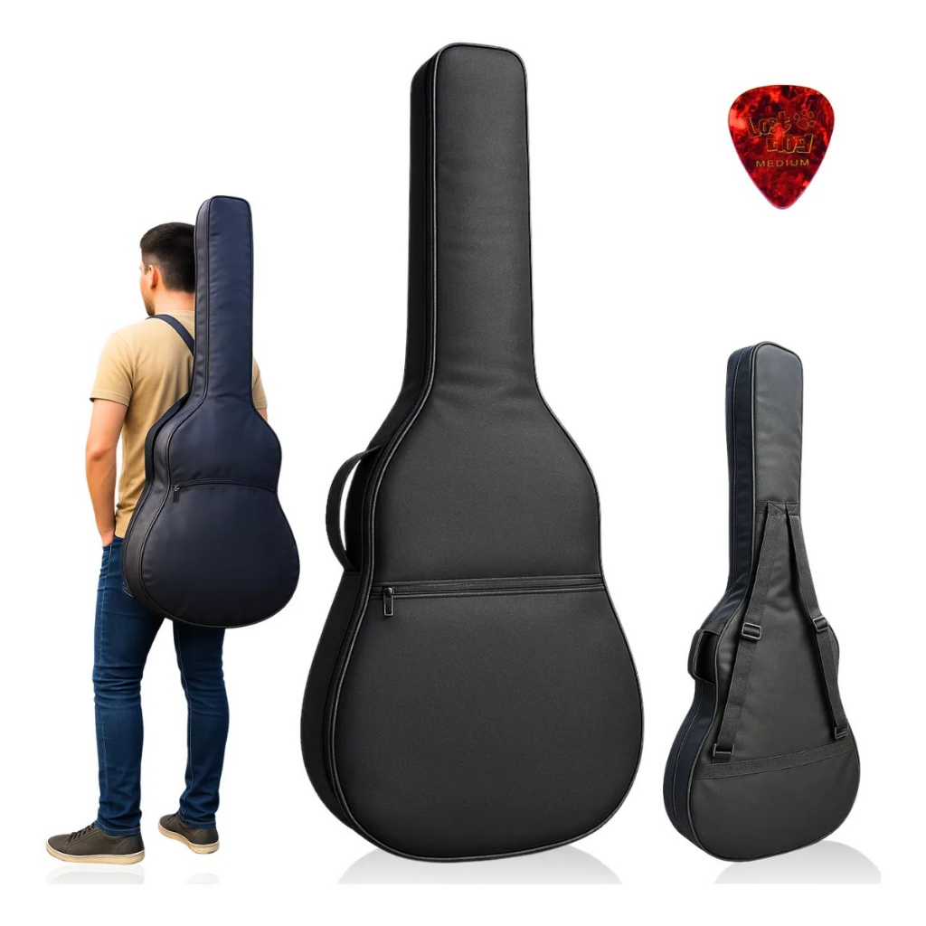 Capa Bag Extra Luxo Acolchoada Espuma Estofada P/ Violão Clássico e Folk em Oferta na Shopee