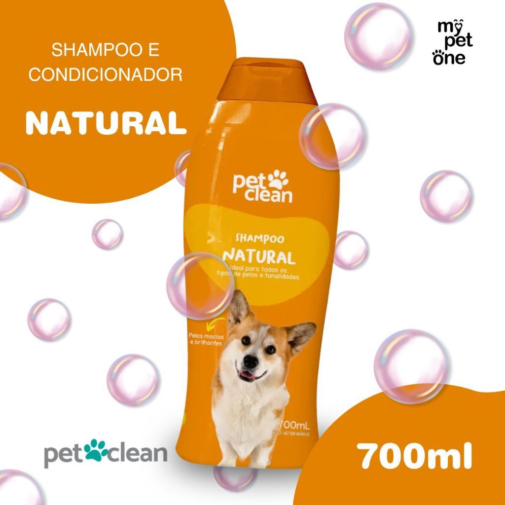Shampoo e Condicionador Pet Clean Natural 2 em 1 - 700ml em Oferta na Shopee