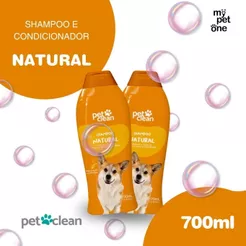 Kit 2 Shampoo e Condicionador Pet Clean Natural 2 em 1 - 700ml