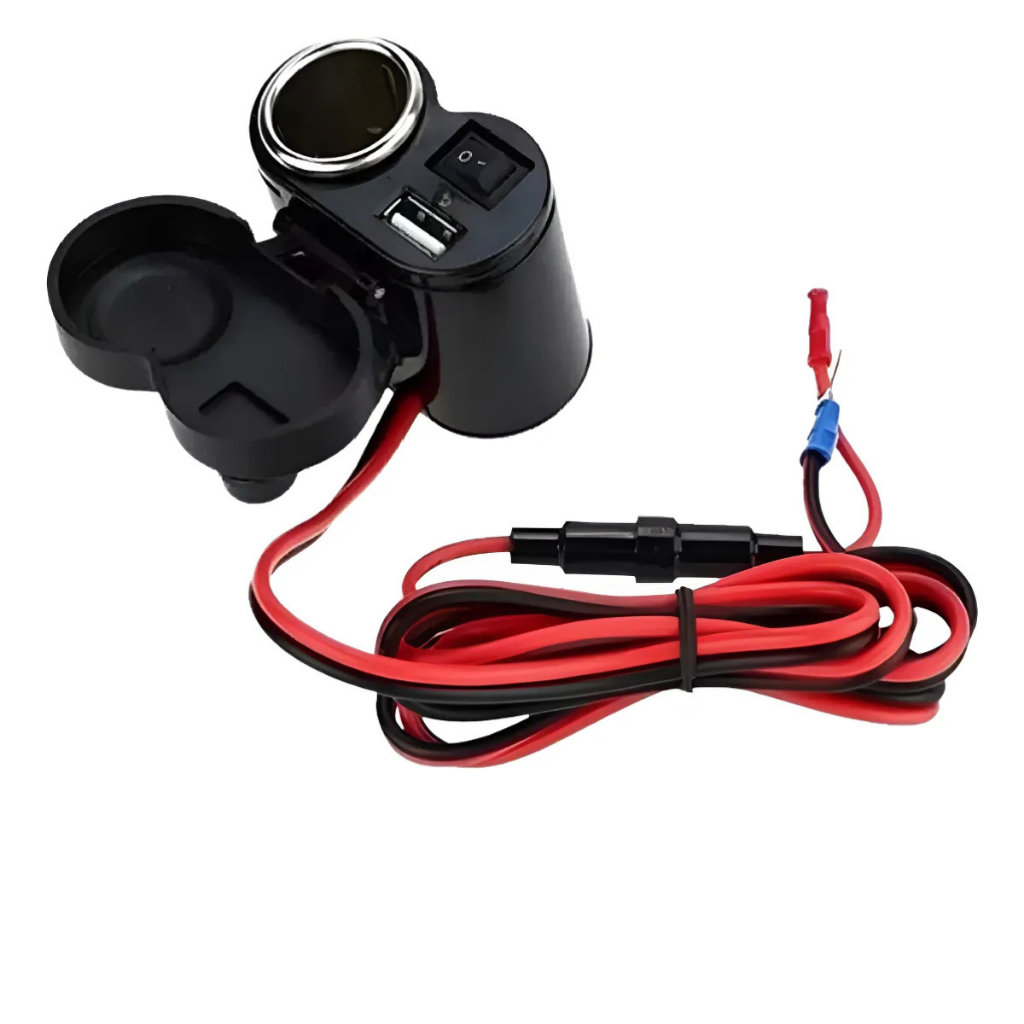 Cabo Extensão Tomada 12v Bateria Acendedor Cigarro Usb Turbo