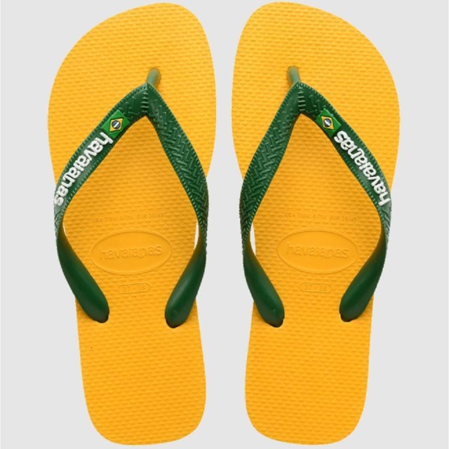 Chinelo Feminino e Masculino Brasil Logo em 4 Cores Novas