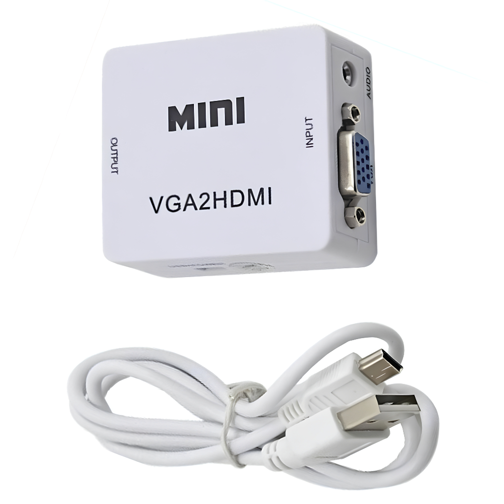 Conversor Adaptador de vídeo Vga x Hdmi com Entrada Para Áudio P2