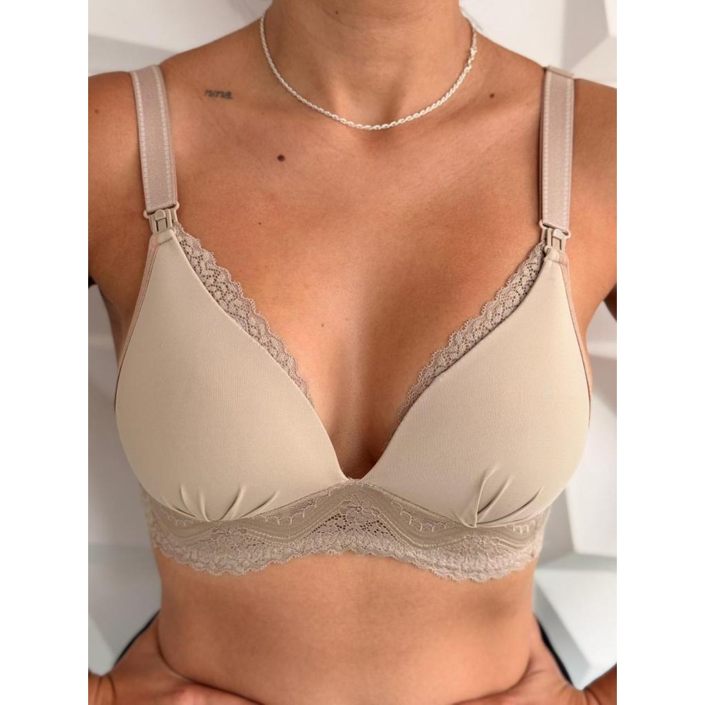 Sutiã Amamentação Com Bojo Soft Bojo Não Amassa M G GG