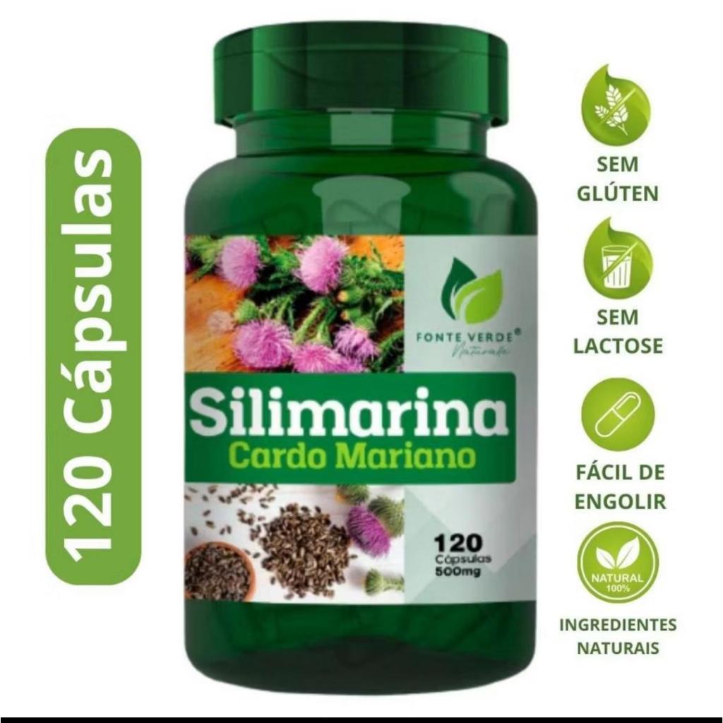 Cardo Mariano - Silimarina - 120 Capsulas de 500mg - Fonte Verde Naturalle em Oferta na Shopee