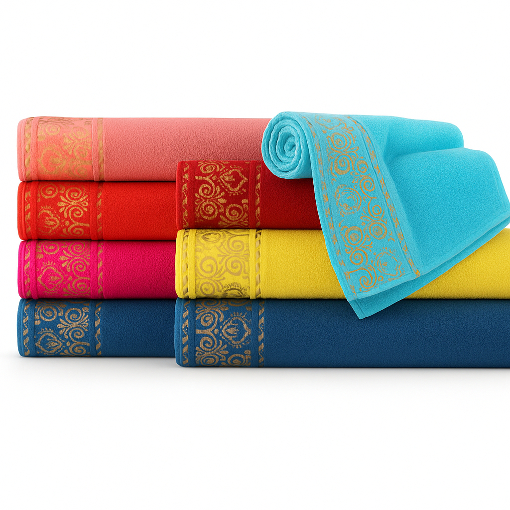 Kit 6 Toalha de Banho Grande Macia Premium 100% Algodão 350g Tamanho 75x140 Praia Banhão