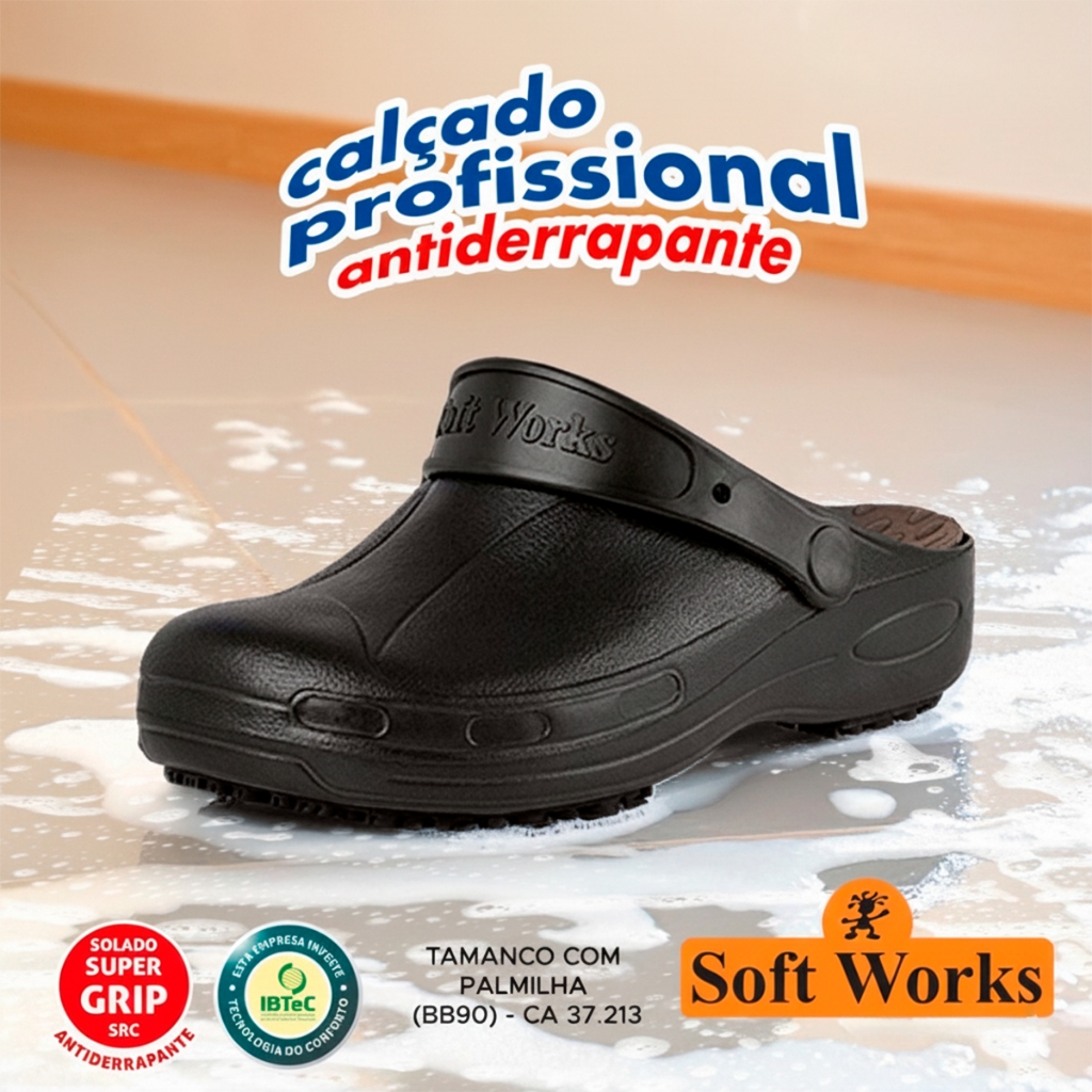 babuche bb90 unissex macio antiderrapante eva soft works pro trabalho epi em Oferta na Shopee
