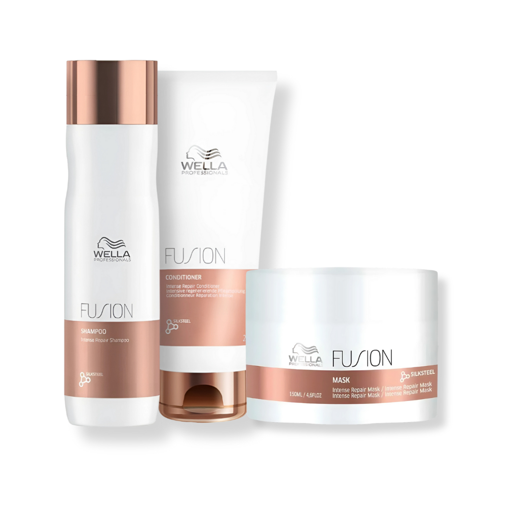 Kit Wella Professionals Fusion - Shampoo 250ml , Condicionador 200ml e Máscara 150ml