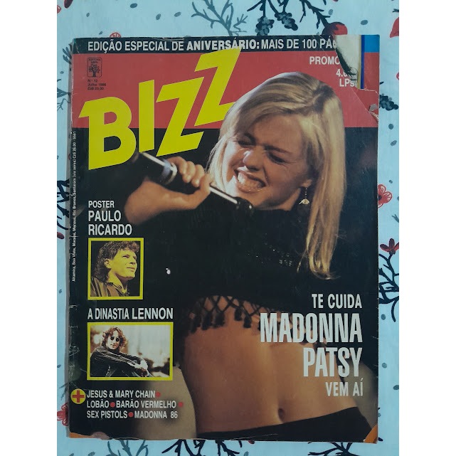 BIZZ 12 * PATSY KENSIT * MADONNA * BARÃO VERMELHO * BIQUINI * BOWIE