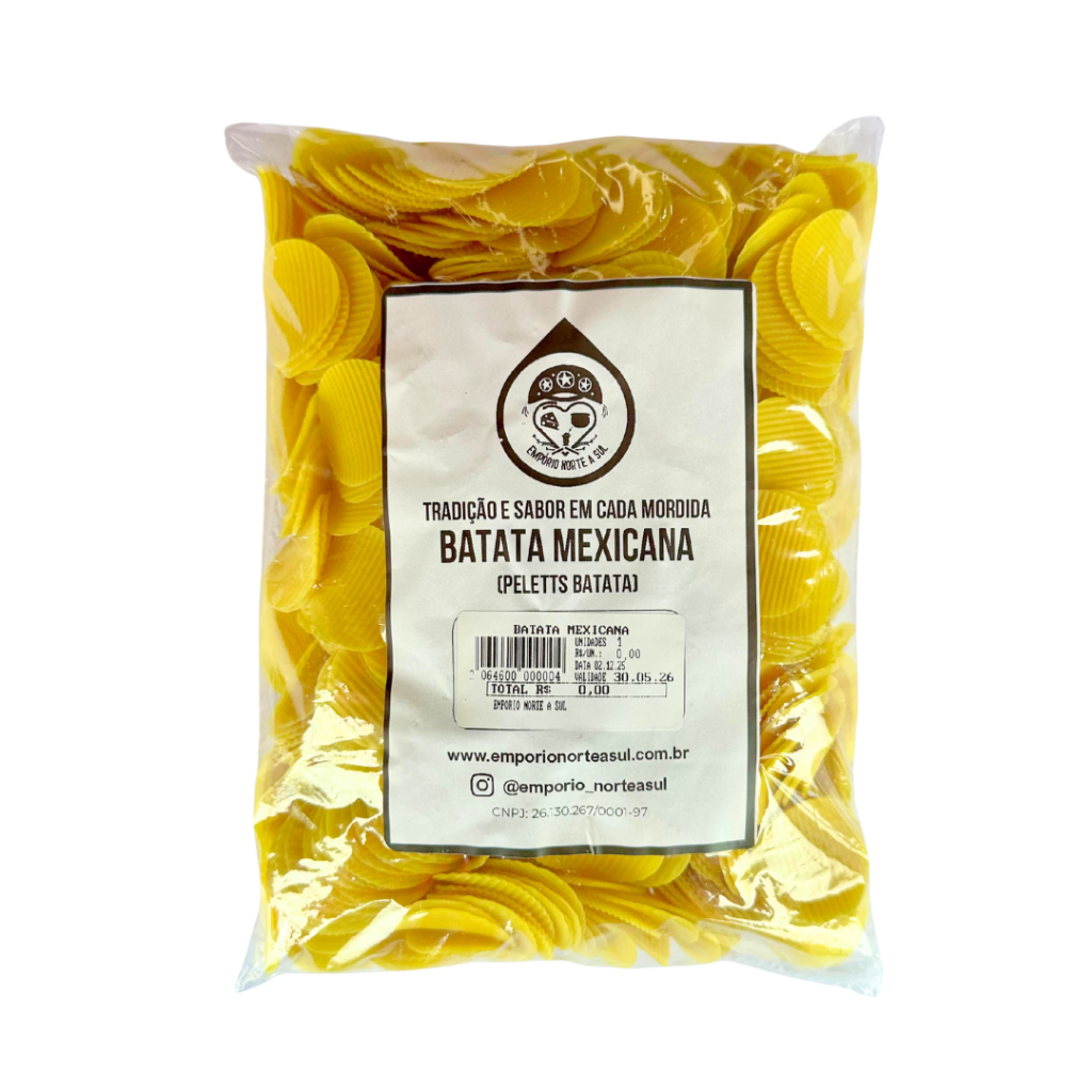 Batata Mexicana 500g para Fritar Snacks Pellets Potato