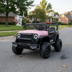 Mini Quadriciclo Infantil Jipe 12V Recarregável com LED e Música ATV Rosa Com Controle Remoto Carrinho Menina