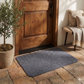 Tapete Capacho Entrada Porta 38x58cm Antiderrapante Limpa Pés Estampado Pedras Folhas Decorativo em Oferta na Shopee
