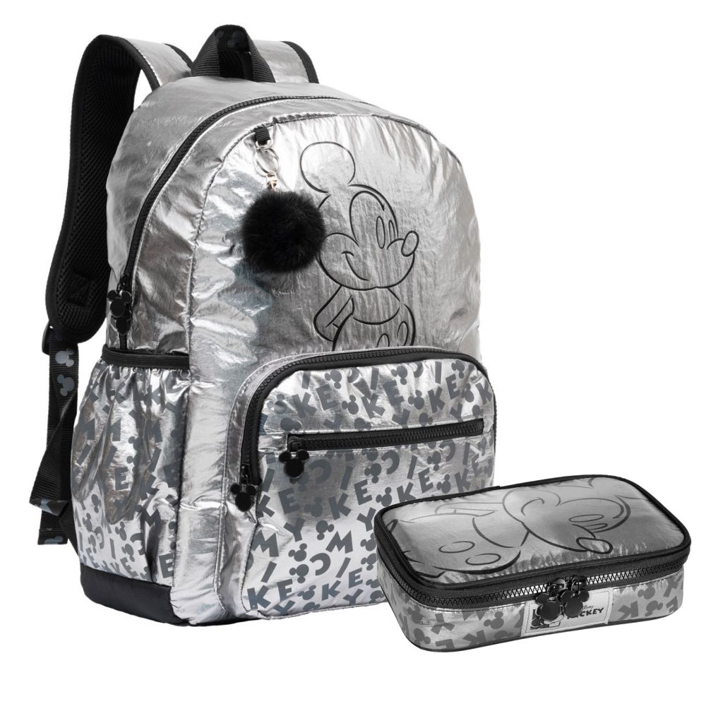 Mochila, Estojo Disney Mickey Mouse Teen – Crinkle Nylon Metalizado em Oferta na Shopee