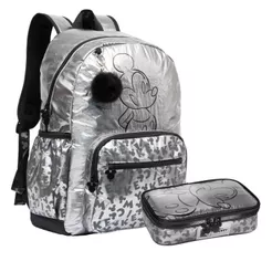 Mochila, Estojo Disney Mickey Mouse Teen – Crinkle Nylon Metalizado