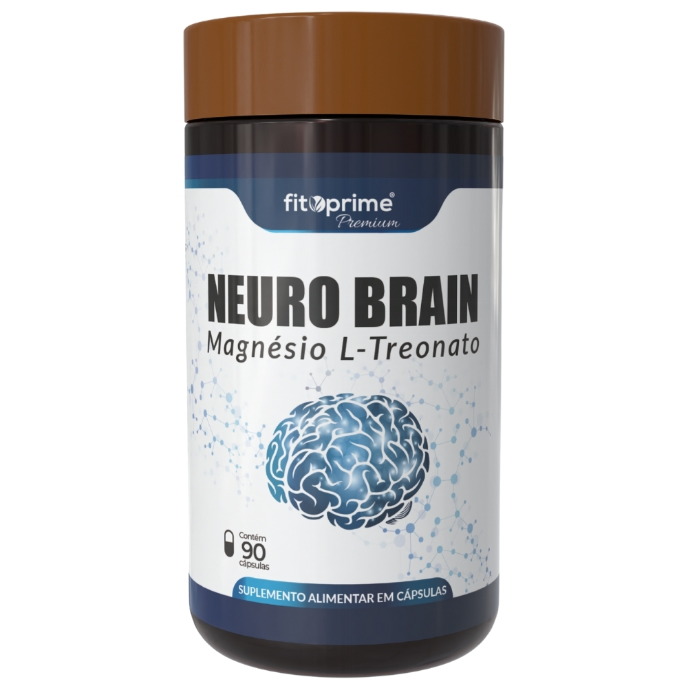 Magnésio L-Treonato Puro Neuro Brain 90 Cápsulas Fitoprime