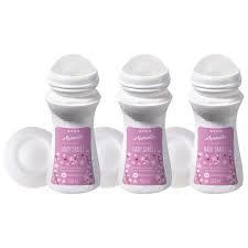 (Kit 3 unid.) Desodorante Roll-On Antitranspirante Avon 50ml: Baby Smell 50ml cada avon