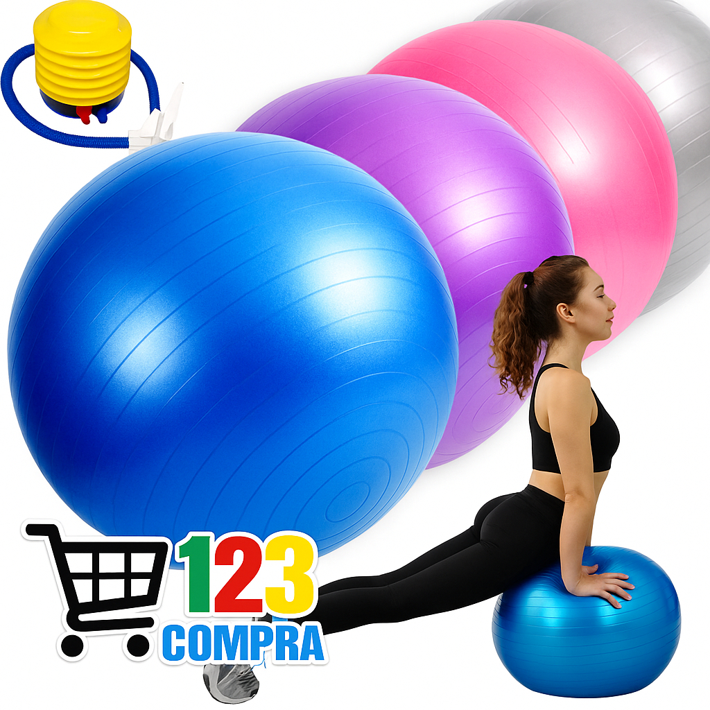 Bola de Yoga/Pilates -  65cm - Academia/Treino