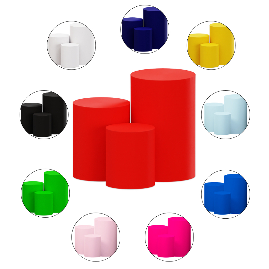 Trio Capas de Cilindro para Festa P M G Veste Fácil Elástico Tecido Decorativo Envio Rápido 24 Horas em Oferta na Shopee