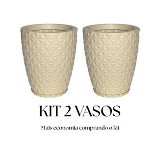 Kit 2 Vasos Coluna Diamante M de Polietileno para Plantas Decorativo em Oferta na Shopee
