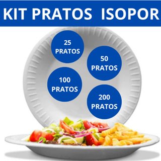 200 Pratos de Isopor 23cm Descartáveis – Festa, Refeição, Marmita , Churrasco , Aniversario Eventos em Oferta na Shopee