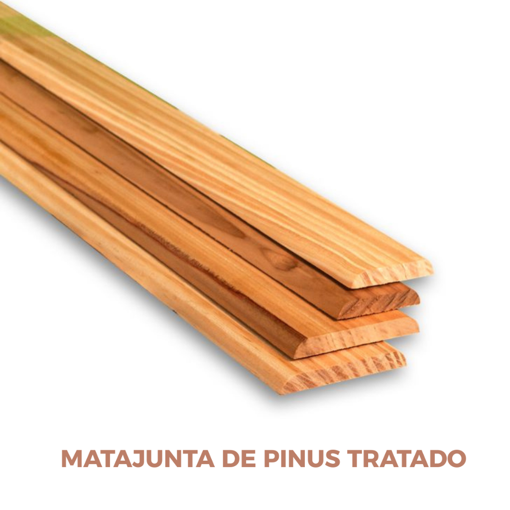 Matajunta de Madeira Pinus Tratado em Metro. Largura 5 cm, Espessura 1 cm, Comprimento 1 Metro