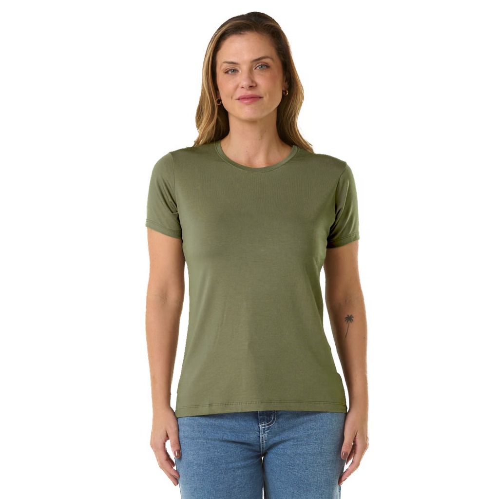 Camiseta Modal  Feminina Básica Loja Mirante