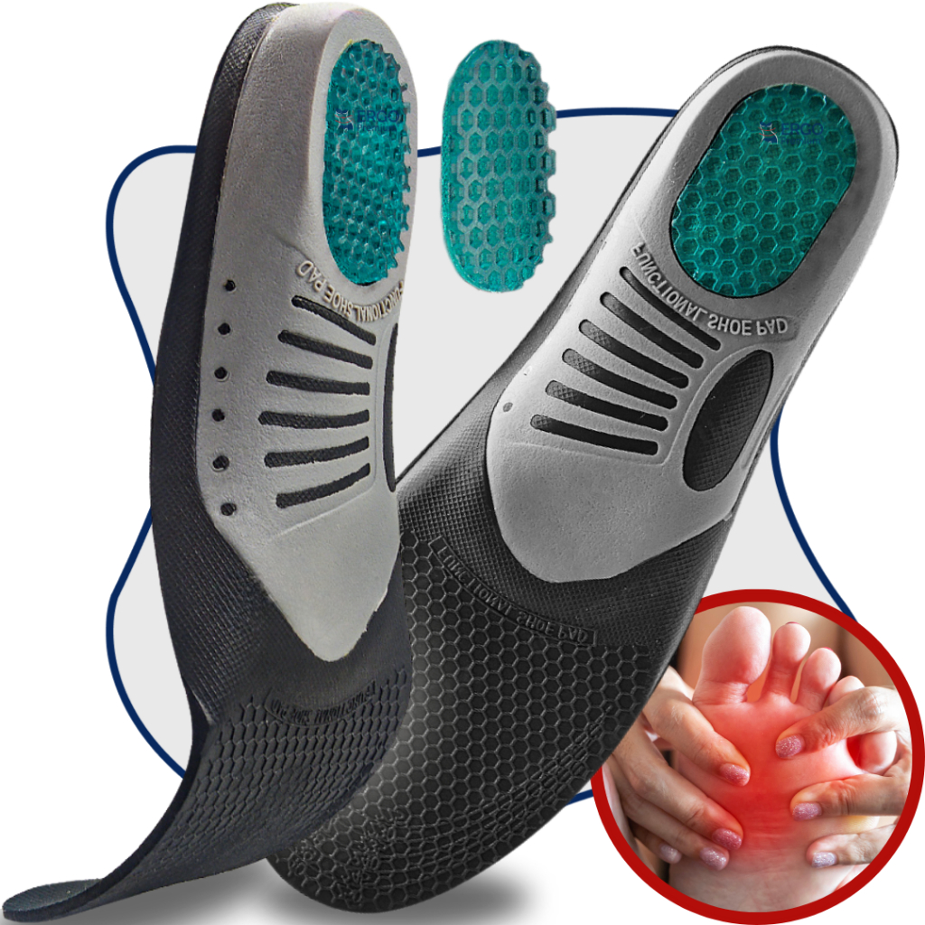 Palmilha Ortopédica para Alivio de Dores nos Pés Joelhos e Colunas