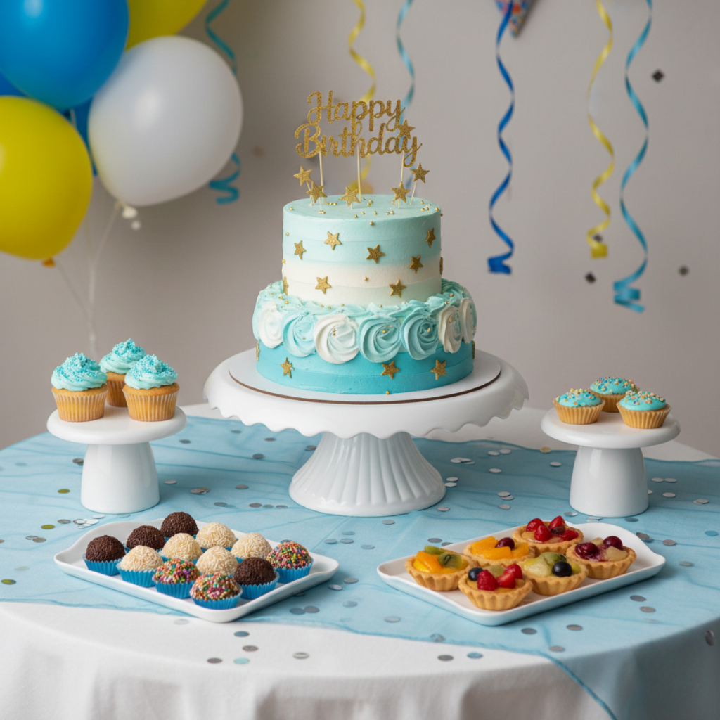 Mini Kit Mesa De Festa - 1 Boleira Cake Renda 19cm , 2 Mini Cakes Slim e 2 Bandejas 20x13 em Oferta na Shopee