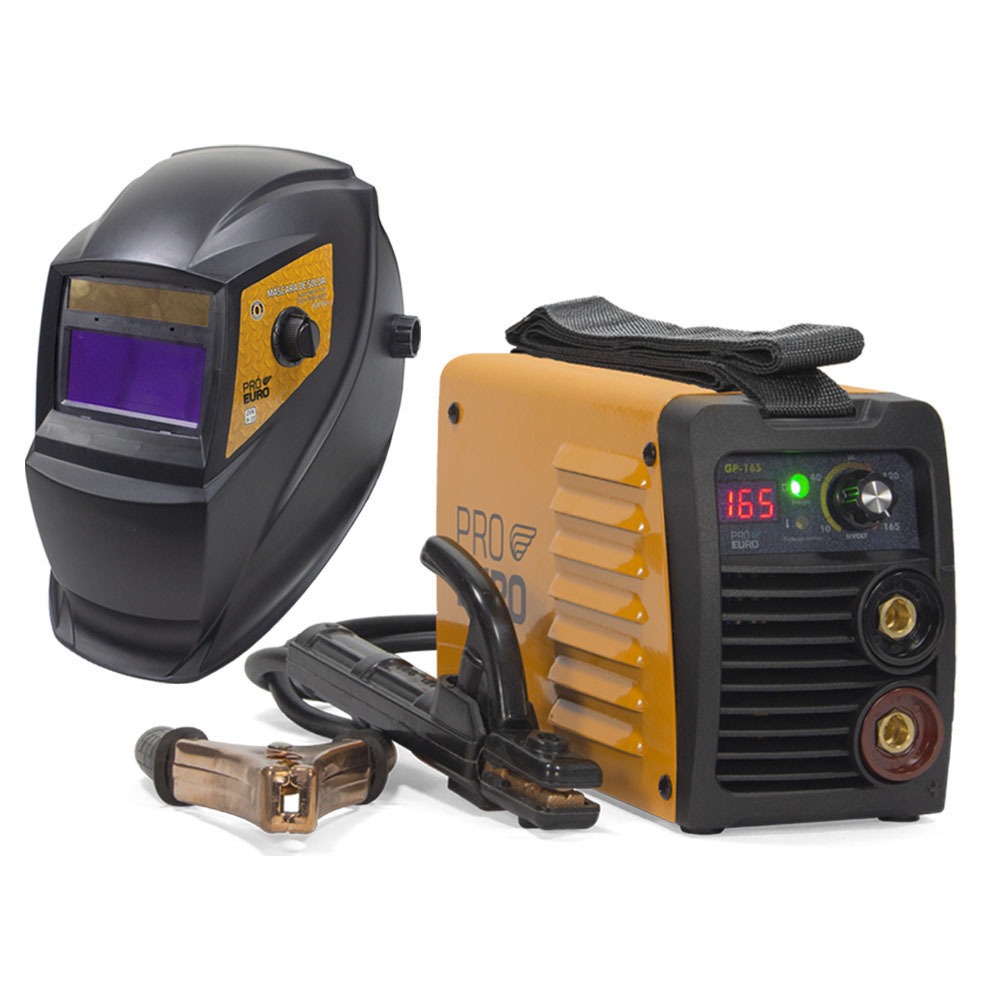 Kit Máquina de Solda Inversora GP 165A Bivolt Hot Start TIG c/ Máscara Solda 3 Regulagens Pró Euro em Oferta na Shopee
