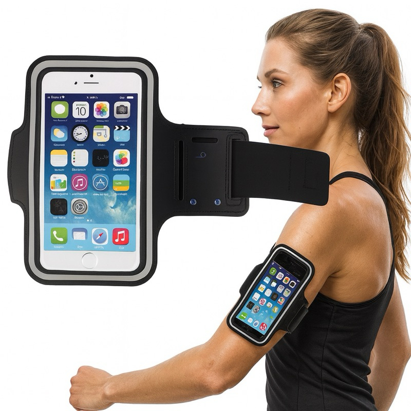 Braçadeira de Celular Corrida Academia com Porta Chaves Preto KinGo em Oferta na Shopee