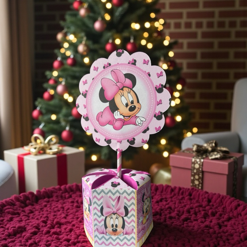 Centro de mesa Minnie baby em Oferta na Shopee
