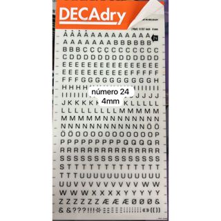 Decadry Letras transferíveis 2.5mm 3mm e 4 mm 5mm modelos diferentes 0.236 em Oferta na Shopee
