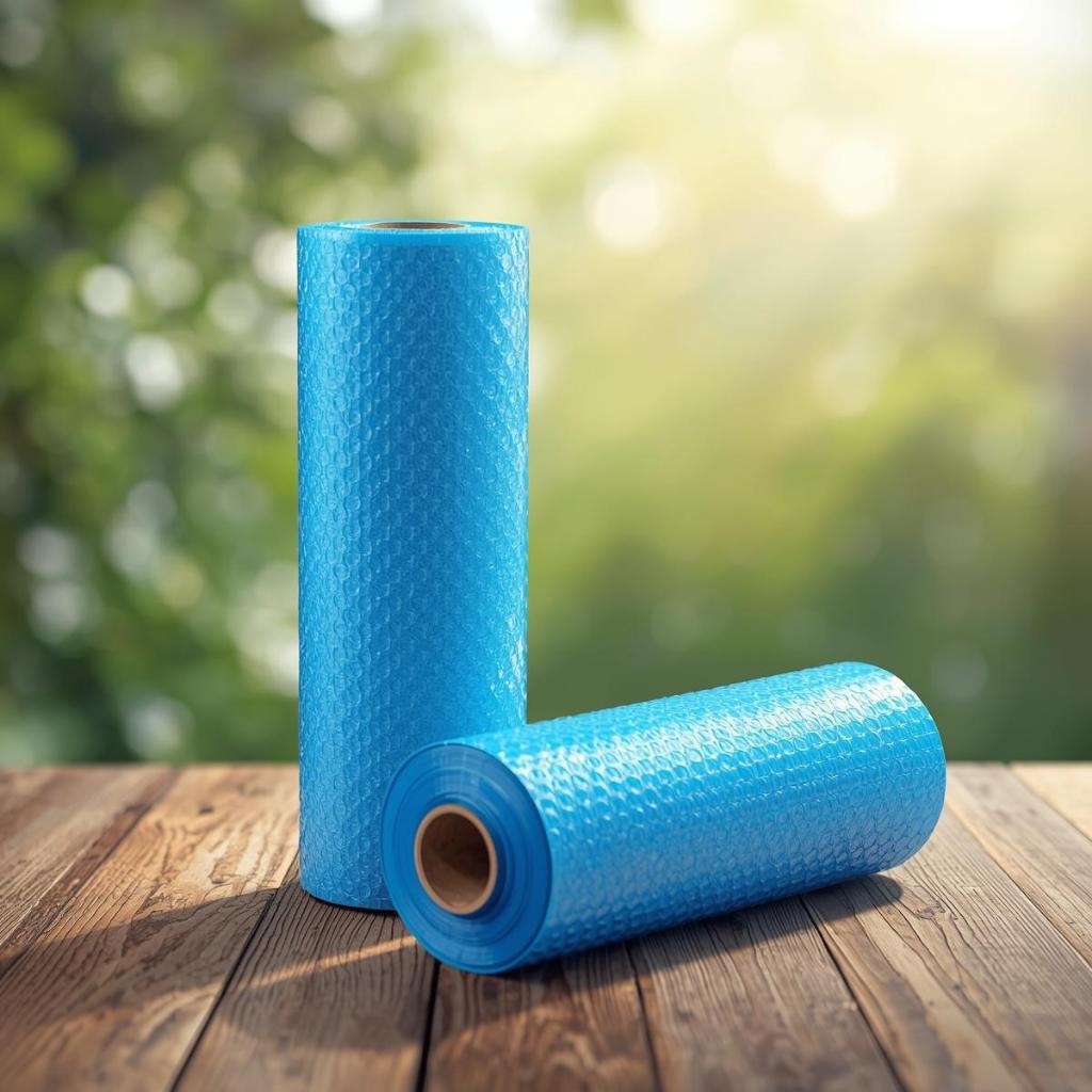 Plástico Bolha Azul 35Mic Reforçado 1,20x100m – Proteja Mais + Ganhe Brinde!