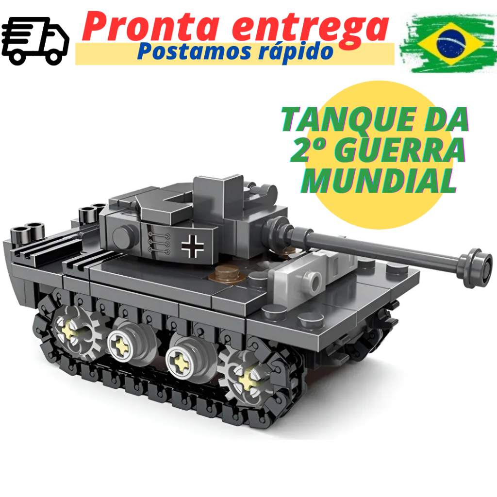 Brinquedo blocos de montar Canhão de artilharia Jipe especial tanque de guerra (POSTAMOS RÁPIDO)  Peças de montar brinqu