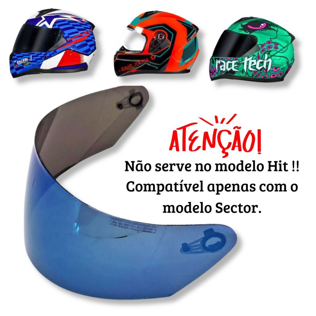 Viseira Camaleão P/ Capacete Race Tech Sector