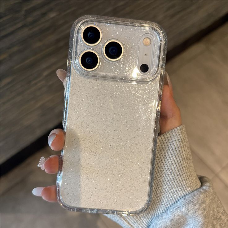 Capinha Capa Case iPhone 17 / 17 Air / 17 Pro / 17 Pro Max Case Fechada Transparente com Glitter Brilho