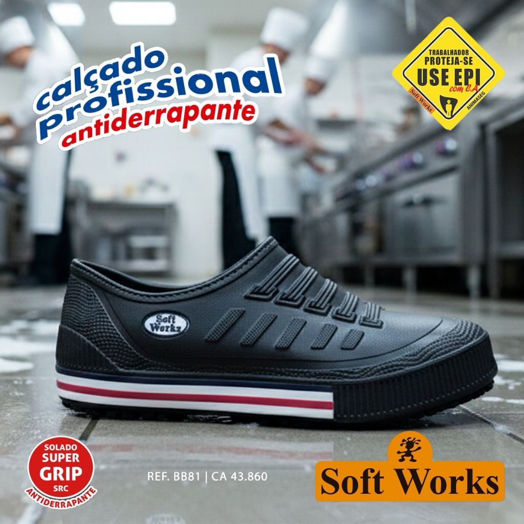 sapatenis profissional soft works tenis estagio medico enfermagem cozinha epi bb81 rev1