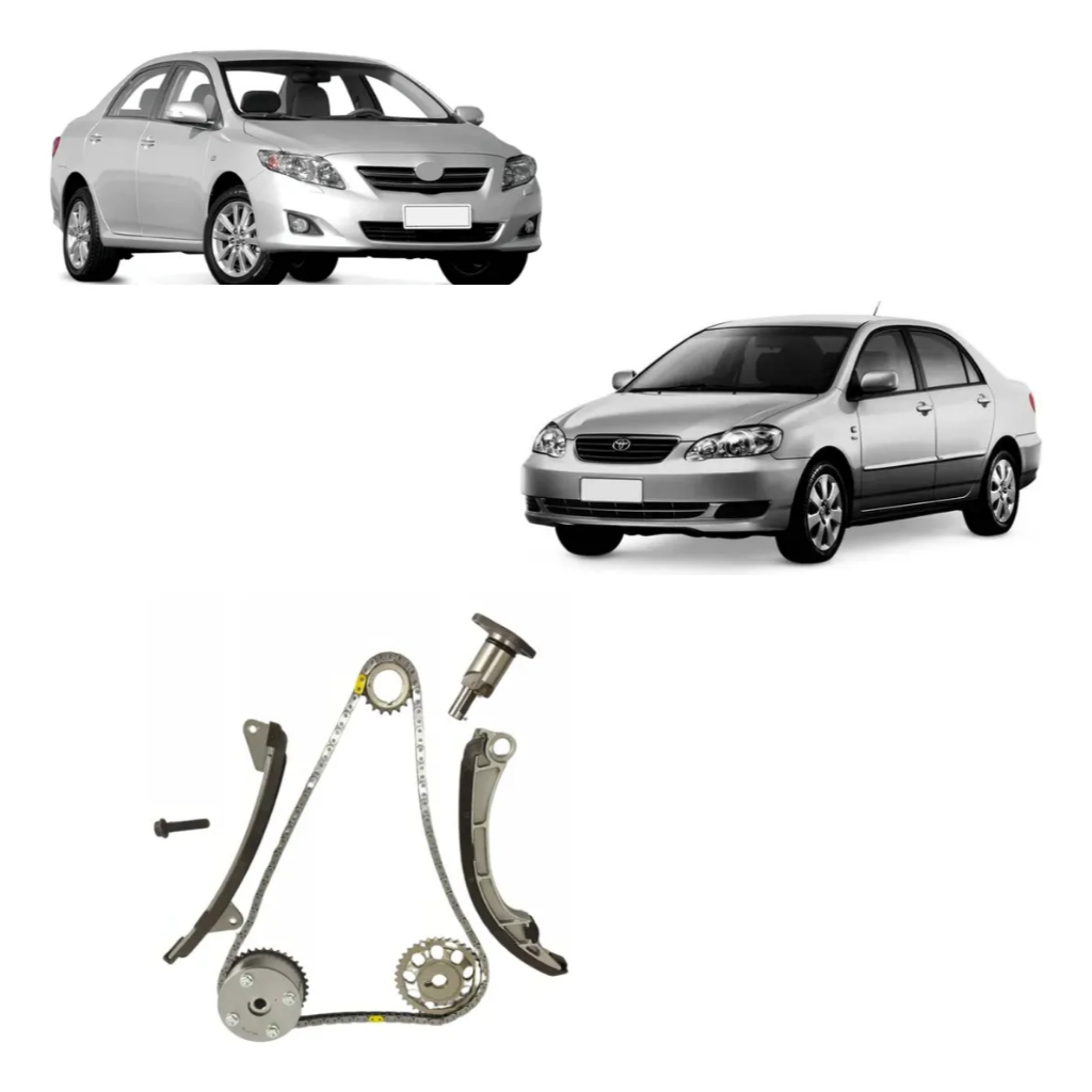 Kit Corrente Distribuição Para Toyota Corolla 1.8 16v 1zz 3zz Completo