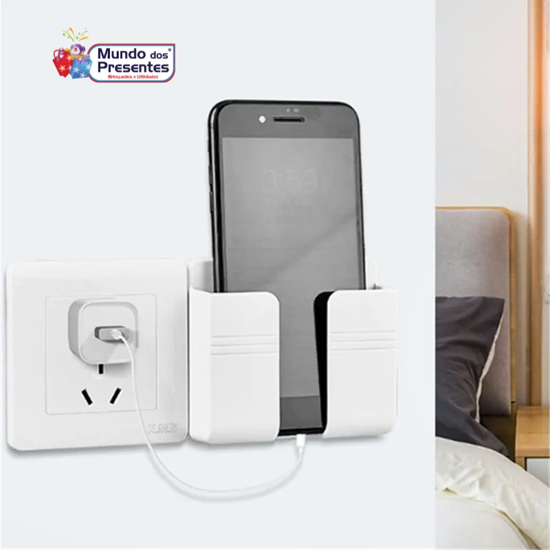 Kit de Suporte  para Celular  colocar em Parede Para Carregar, Multiuso Controle