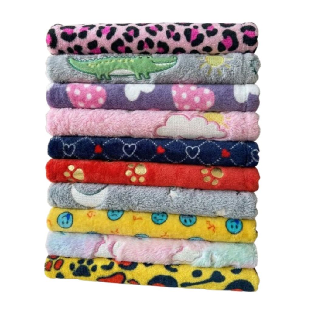 Mantinha Microfibra Estampada Manta Quentinha para Cachorros e Gatos Unidade